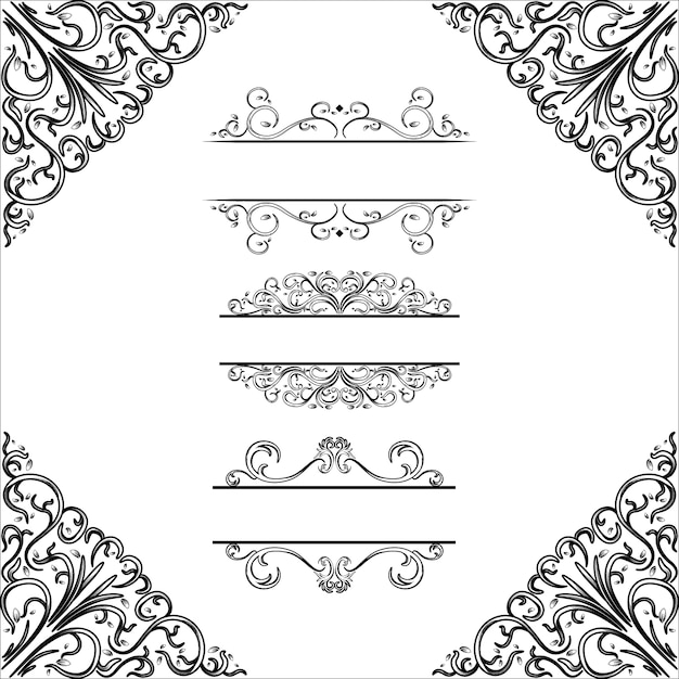 Gratis vector decoratieve ornamenten collectie