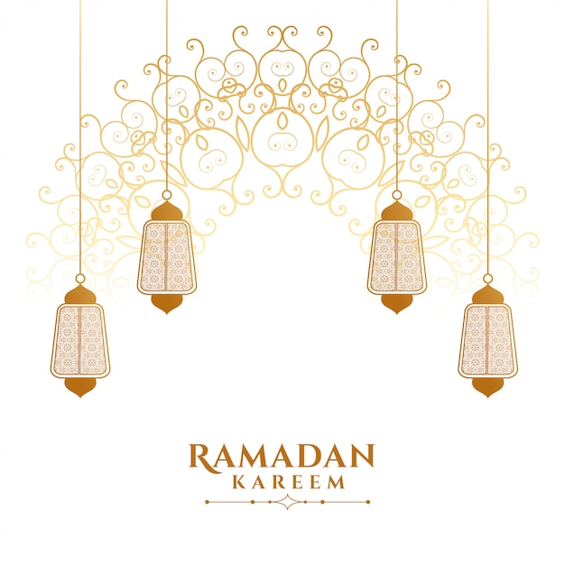 Decoratieve ramadan kareem islamitische lantaarn achtergrond
