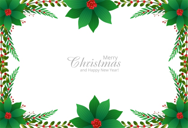 Gratis vector decoratieve rand van takken van een kerstversiering