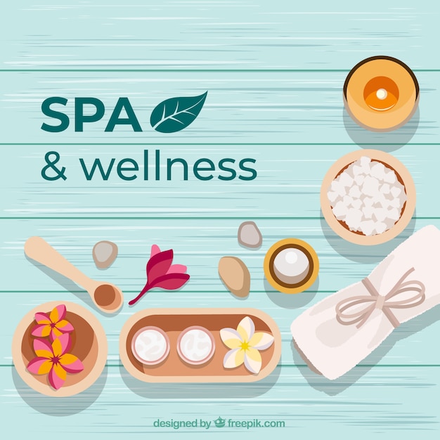 Gratis vector decoratieve spa achtergrond