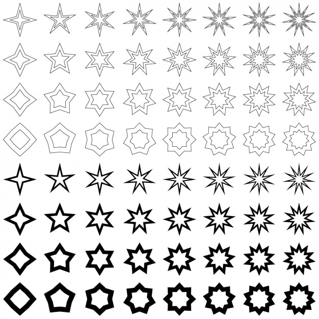 Gratis vector decoratieve sterren collectie