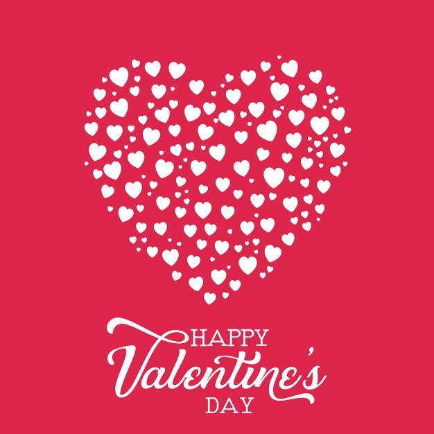 Gratis vector decoratieve valentines day achtergrond met hart ontwerp