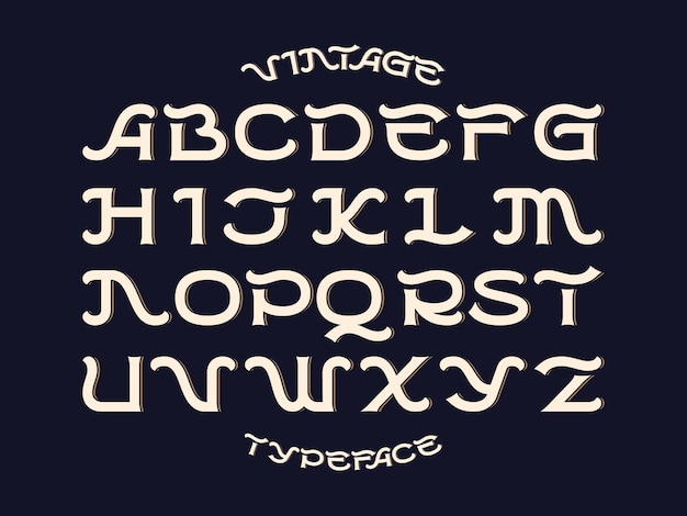 Decoratieve vector lettertypeset