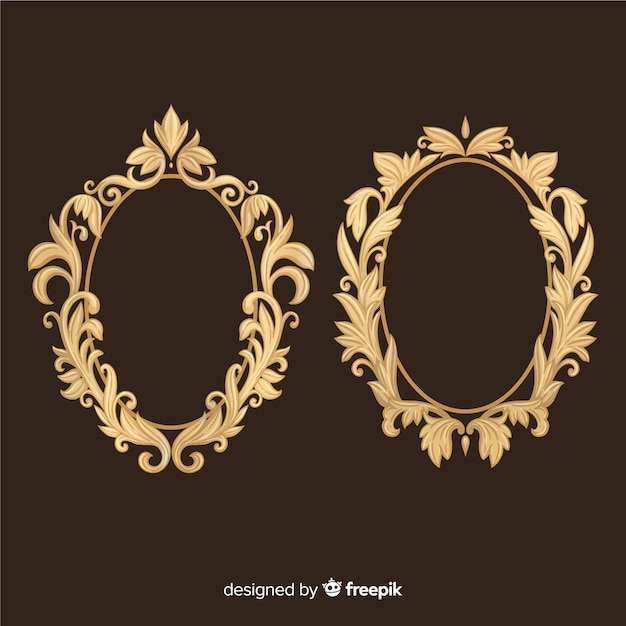 Decoratieve vintage logo set