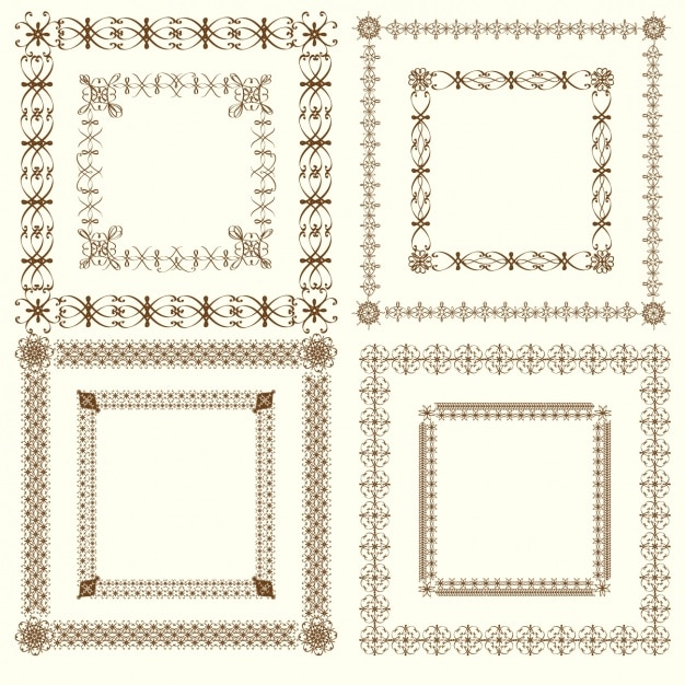 Gratis vector decorative frame collectie