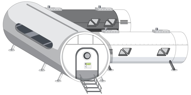 Gratis vector deel van ruimtestation geïsoleerd