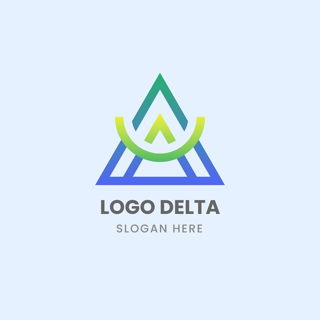 Gratis vector delta bedrijfslogo ontwerp