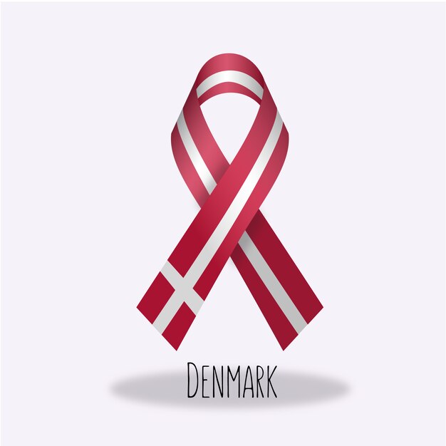 Denemarken vlag lint ontwerp