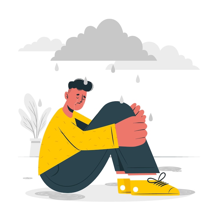 Gratis Vector depressie concept illustratie