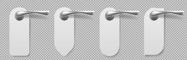 Gratis vector deurkrukken met hangers verschillende vormen