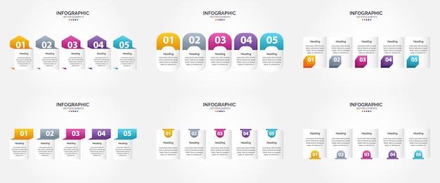 Deze set vectorinfographics is perfect om te adverteren in een brochure, flyer of tijdschrift