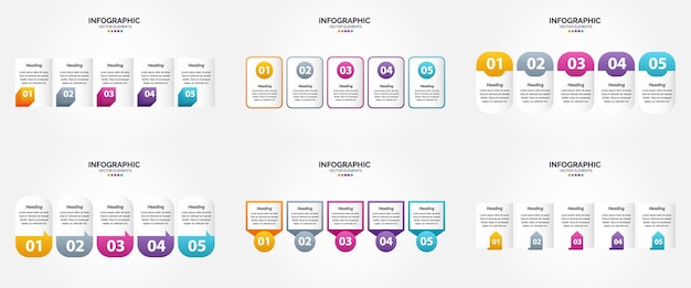 Deze set vectorinfographics is perfect om te adverteren in een brochure, flyer of tijdschrift