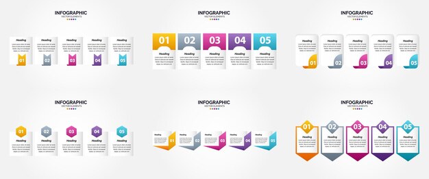 Deze vectorillustratie-infographics zijn perfect om te adverteren in een brochure, flyer of tijdschrift