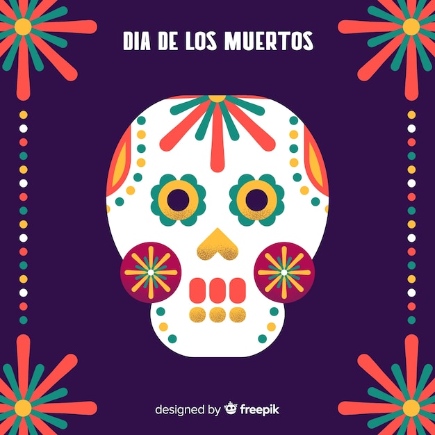 Dia de muertos achtergrond concept