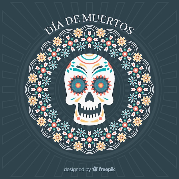 Dia de muertos achtergrondontwerp