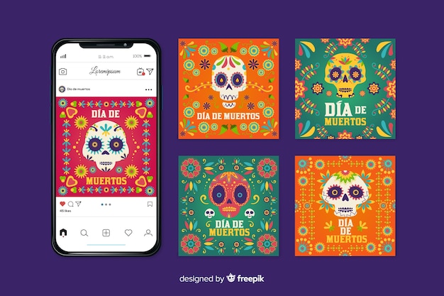 Día de muertos instagram postverzameling