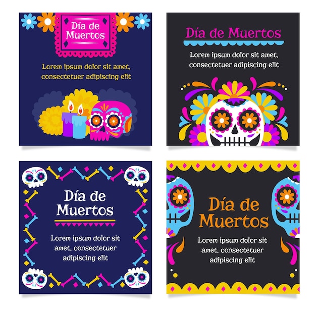 Dia de muertos instagram postverzameling