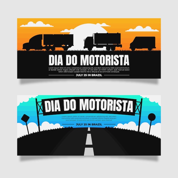 Dia do motorista-banners instellen