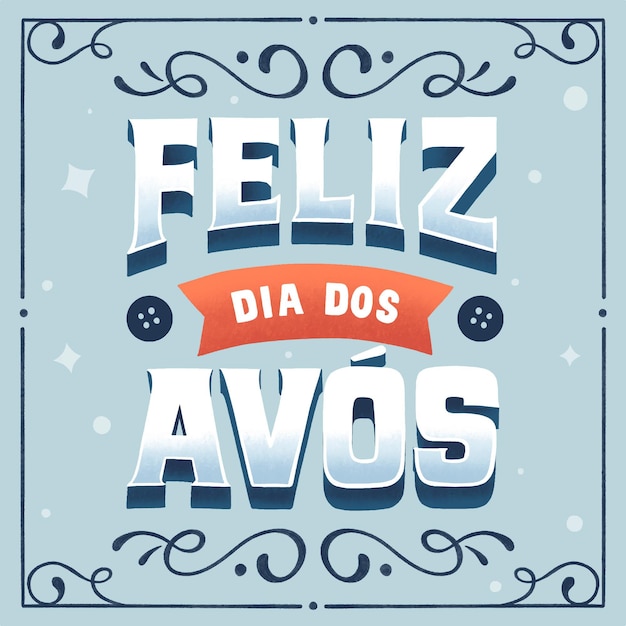 Dia dos avós belettering