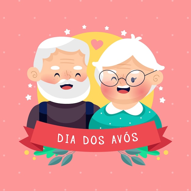 Gratis vector dia dos avos concept in plat design