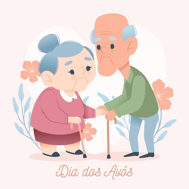 Dia dos avós illustratie concept