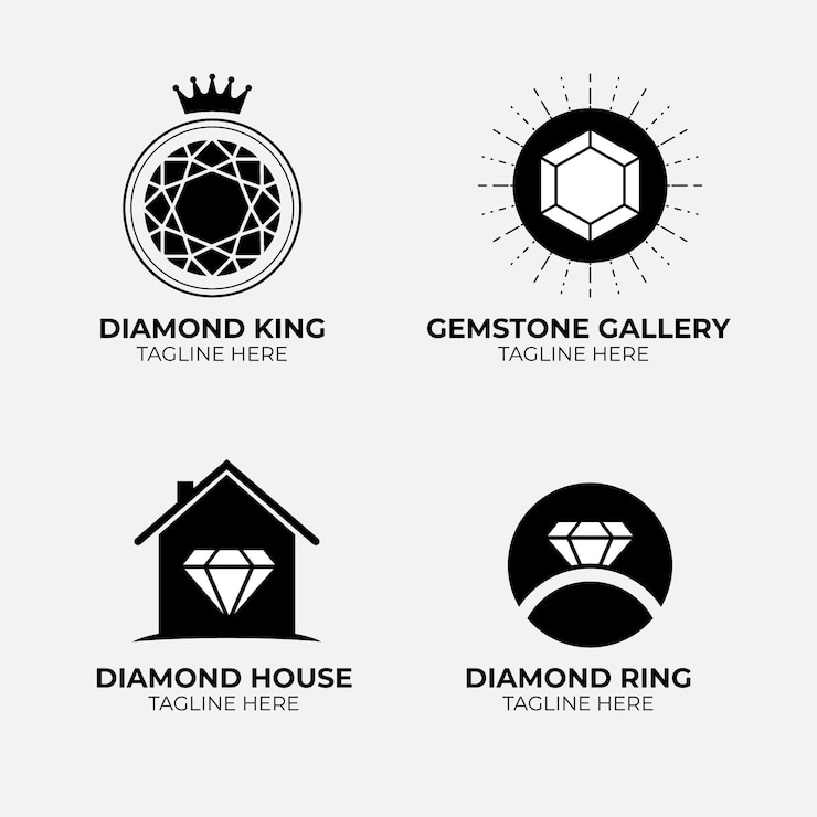 Gratis Vector diamond logo collectie