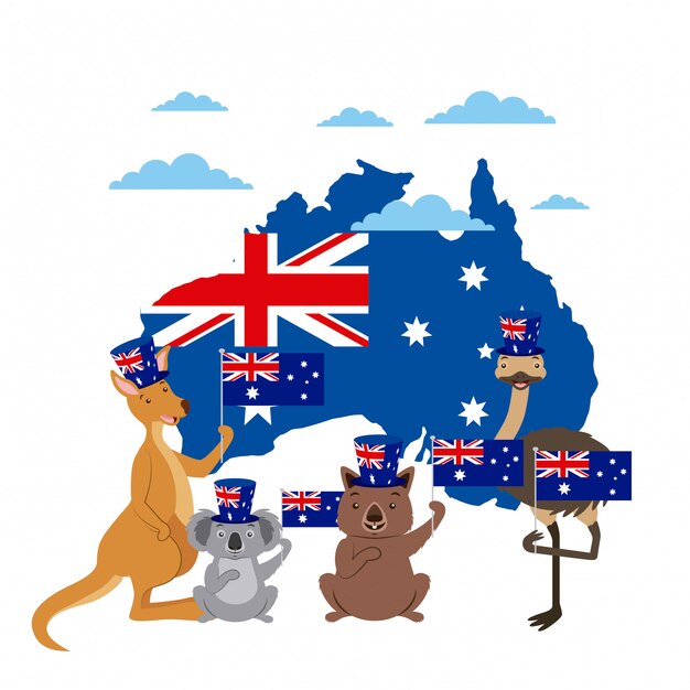 Dieren Australië dag feest