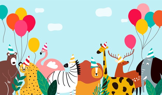 Dieren thema sjabloon vectorillustratie