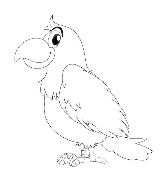 Gratis vector dierenkrabbel voor papegaaivogel