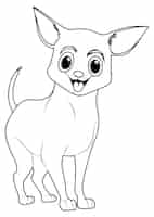 Gratis vector dierenoverzicht voor kleine chiwawa-hond
