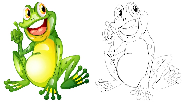 Gratis Vector dierenoverzicht voor kleine kikker