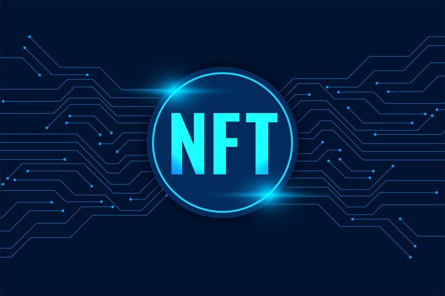 Digitaal NFT niet-verwisselbaar token-achtergrondontwerp