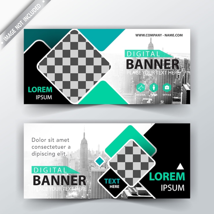 Gratis Vector digitaal webbannerontwerp
