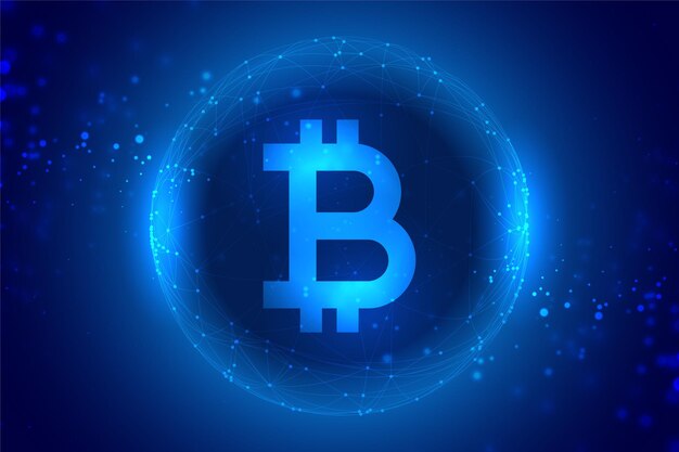 Digitale bitcoin valuta concept technische achtergrond