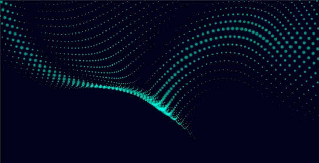 Digitale deeltje golven abstracte groene achtergrond