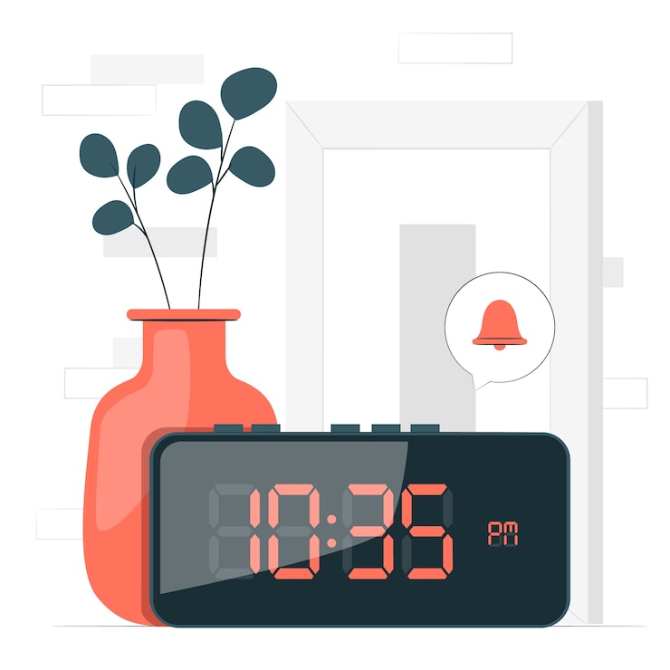 Gratis Vector digitale klok concept illustratie
