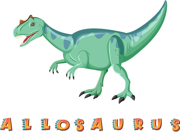 Dinosaurus woordkaart voor allosaurus