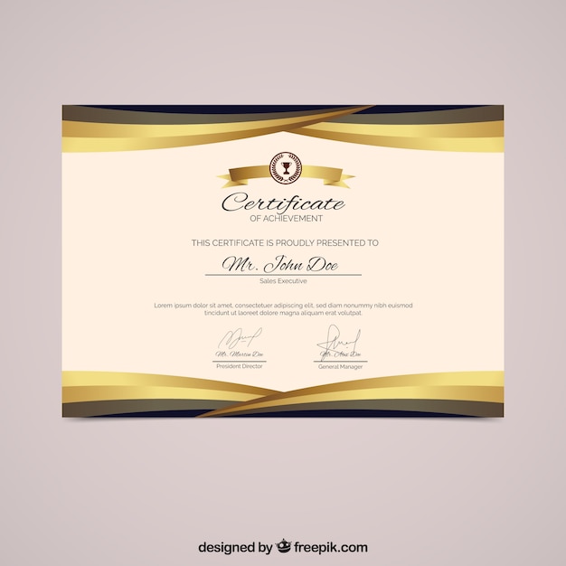 Diploma met gouden vormen