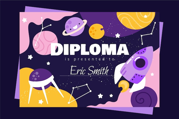 Diploma sjabloon voor kinderen