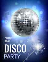 Gratis vector disco party poster