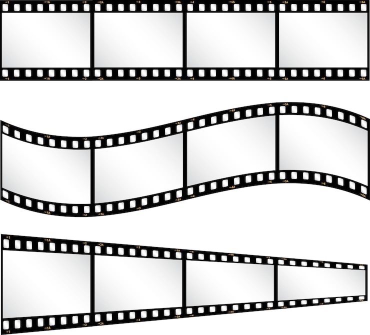 Gratis Vector diverse filmstrip achtergrond