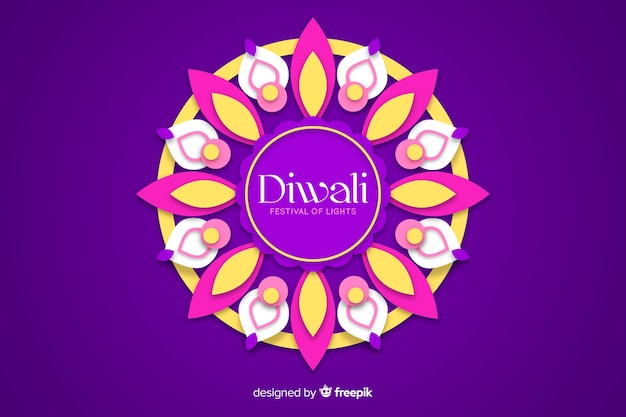 Diwali-achtergrond in document stijl