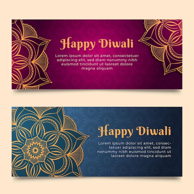 Diwali banners concept