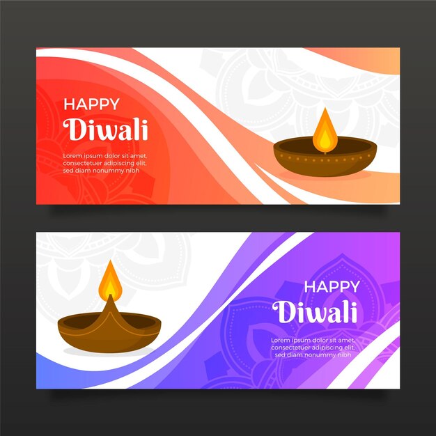 Diwali banners concept