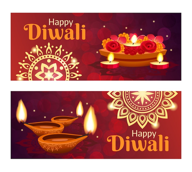 Diwali-banners instellen