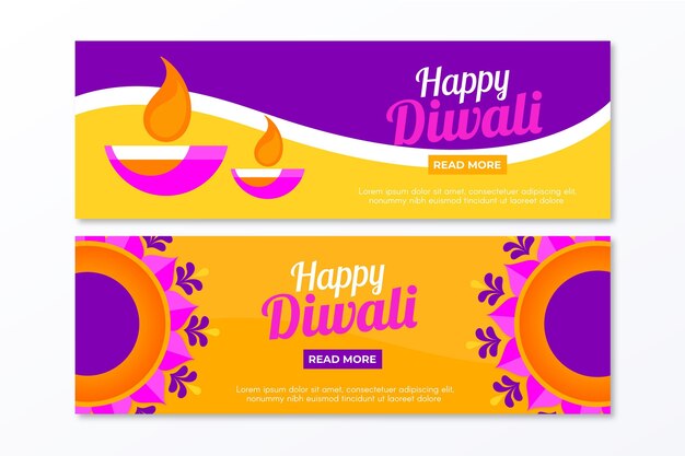 Diwali banners sjabloon