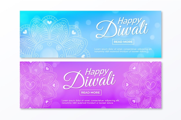 Diwali banners sjabloon