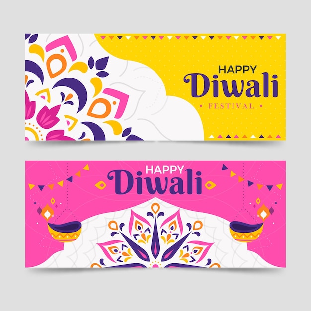 Diwali banners sjabloon