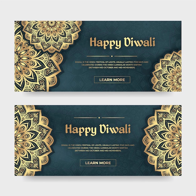 Diwali banners sjabloon