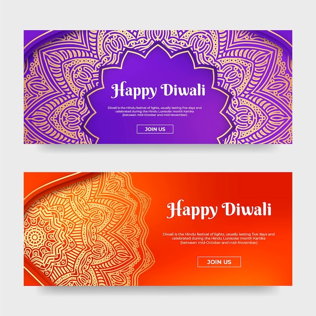 Diwali banners sjabloon